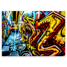 Поздравительная открытка с принтом Твой уличный стиль! в Новосибирске, 100% бумага | плотность бумаги 280 г/м2, матовая, на обратной стороне линовка и место для марки
 | Тематика изображения на принте: graffity | paint | street art | urban | город | граффити | искусство | кирпичи | краски | рисунки | стена | улицы | уличное искусство