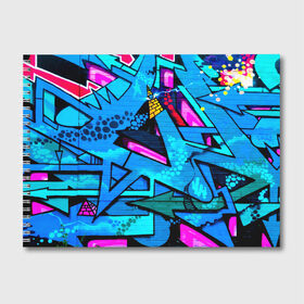 Альбом для рисования с принтом GRAFFITY в Новосибирске, 100% бумага
 | матовая бумага, плотность 200 мг. | Тематика изображения на принте: grafity | paint | street art | urban | город | граффити | искусство | кирпичи | краски | рисунки | стена | улицы | уличное искусство