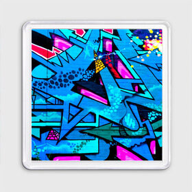 Магнит 55*55 с принтом GRAFFITY в Новосибирске, Пластик | Размер: 65*65 мм; Размер печати: 55*55 мм | Тематика изображения на принте: grafity | paint | street art | urban | город | граффити | искусство | кирпичи | краски | рисунки | стена | улицы | уличное искусство