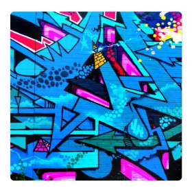 Магнитный плакат 3Х3 с принтом GRAFFITY в Новосибирске, Полимерный материал с магнитным слоем | 9 деталей размером 9*9 см | Тематика изображения на принте: grafity | paint | street art | urban | город | граффити | искусство | кирпичи | краски | рисунки | стена | улицы | уличное искусство