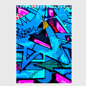 Скетчбук с принтом GRAFFITY в Новосибирске, 100% бумага
 | 48 листов, плотность листов — 100 г/м2, плотность картонной обложки — 250 г/м2. Листы скреплены сверху удобной пружинной спиралью | grafity | paint | street art | urban | город | граффити | искусство | кирпичи | краски | рисунки | стена | улицы | уличное искусство