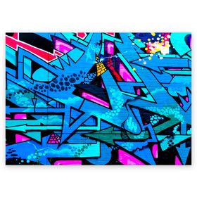 Поздравительная открытка с принтом GRAFFITY в Новосибирске, 100% бумага | плотность бумаги 280 г/м2, матовая, на обратной стороне линовка и место для марки
 | Тематика изображения на принте: grafity | paint | street art | urban | город | граффити | искусство | кирпичи | краски | рисунки | стена | улицы | уличное искусство