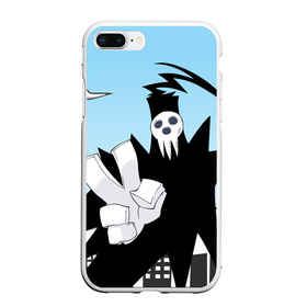 Чехол для iPhone 7Plus/8 Plus матовый с принтом Soul Eater - Shinigami в Новосибирске, Силикон | Область печати: задняя сторона чехла, без боковых панелей | Тематика изображения на принте: lord death | shinigami | soul eater | пожиратель душ | синигами