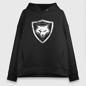 Женское худи Oversize хлопок с принтом Bad Wolves в Новосибирске, френч-терри — 70% хлопок, 30% полиэстер. Мягкий теплый начес внутри —100% хлопок | боковые карманы, эластичные манжеты и нижняя кромка, капюшон на магнитной кнопке | Тематика изображения на принте: bad | bad wolves | band | la | logo | metal | music | rock | white | wolf | волк | металл | музыка | рок