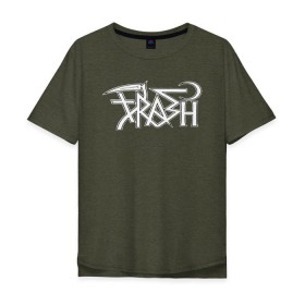 Мужская футболка хлопок Oversize с принтом Trash gang в Новосибирске, 100% хлопок | свободный крой, круглый ворот, “спинка” длиннее передней части | ghostemane | ghostemane mercury | ghostemane nihi | trash gang | гостмейн