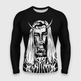 Мужской рашгард 3D с принтом Ghostemane devil в Новосибирске,  |  | ghostemane | ghostemane mercury | ghostemane nihi | trash gang | гостмейн