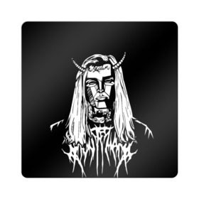 Магнит виниловый Квадрат с принтом Ghostemane devil в Новосибирске, полимерный материал с магнитным слоем | размер 9*9 см, закругленные углы | ghostemane | ghostemane mercury | ghostemane nihi | trash gang | гостмейн