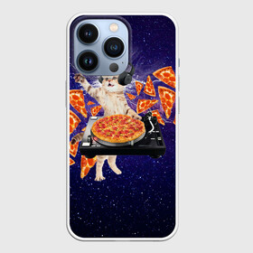 Чехол для iPhone 13 Pro с принтом Пицца   Кот в Новосибирске,  |  | cat | galaxy | lightning | pizza | грозовой кошак | диджей | космос | кот | котики | котэ | кошак | метеориты | молния | пицца | прикол | приколы с котами | прикольная