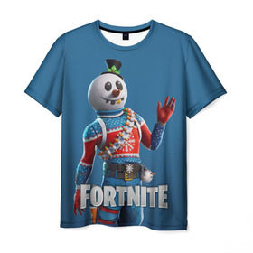 Мужская футболка 3D с принтом FORTNITE в Новосибирске, 100% полиэфир | прямой крой, круглый вырез горловины, длина до линии бедер | fortnite | битва | игра | компьютерная игра | королевская | надпись | симулятор | фортнайт
