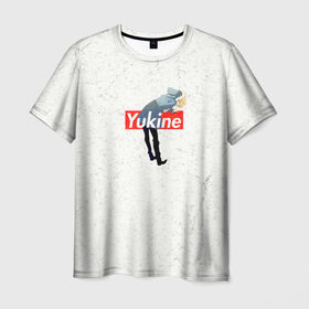 Мужская футболка 3D с принтом Yukine в Новосибирске, 100% полиэфир | прямой крой, круглый вырез горловины, длина до линии бедер | delivery god | milkshake kazubisha | noragami | yato | yukine | бездомный бог | бисямон | дайкоку | кадзума | манга | маю | нора | норагами | тэндзин | хиери ики | юкинэ | ято