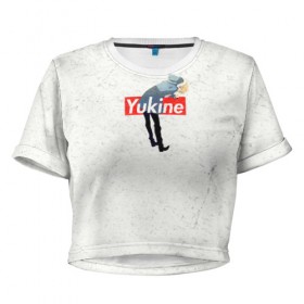 Женская футболка 3D укороченная с принтом Yukine в Новосибирске, 100% полиэстер | круглая горловина, длина футболки до линии талии, рукава с отворотами | delivery god | milkshake kazubisha | noragami | yato | yukine | бездомный бог | бисямон | дайкоку | кадзума | манга | маю | нора | норагами | тэндзин | хиери ики | юкинэ | ято