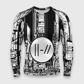 Мужской рашгард 3D с принтом TWENTY ONE PILOTS в Новосибирске,  |  | city | josh dun | twenty one pilots | tyler joseph | urban | альбом | город | музыка