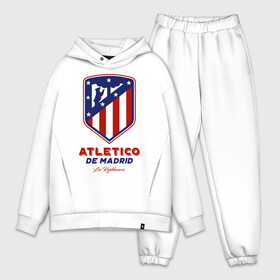 Мужской костюм хлопок OVERSIZE с принтом Атлетико Мадрид в Новосибирске,  |  | atletico de madrid | atletico madrid | атлетико | атлетико мадрид | болельщи | испания | клубная | кпасно белые | лалига | мадрид | матрасники | фанатская | форма | футбол | футбольная