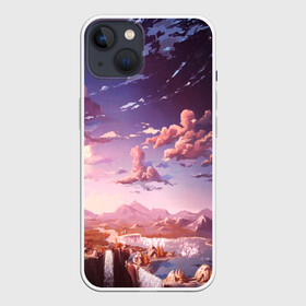 Чехол для iPhone 13 с принтом Фантастический закат в Новосибирске,  |  | galaxy | nebula | neon | space | star | абстракция | вселенная | галактика | звезда | звезды | космический | неон | неоновый | неоновый космос | планеты