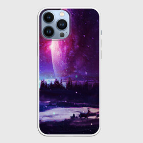 Чехол для iPhone 13 Pro Max с принтом Северный закат в Новосибирске,  |  | galaxy | nebula | neon | space | star | абстракция | вселенная | галактика | звезда | звезды | космический | неон | неоновый | неоновый космос | планеты