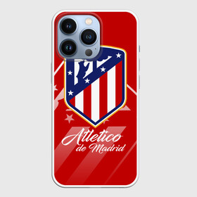 Чехол для iPhone 13 Pro с принтом Атлетико Мадрид в Новосибирске,  |  | atletico de madrid | atletico madrid | атлетико | атлетико мадрид | болельщи | испания | клубная | красно белые | лалига | мадрид | матрасники | фанатская | форма | футбол | футбольная