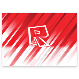 Поздравительная открытка с принтом Роблокс в Новосибирске, 100% бумага | плотность бумаги 280 г/м2, матовая, на обратной стороне линовка и место для марки
 | Тематика изображения на принте: dynablocks | roblox | robux | белый | блоки | вселенная | герои | красный | кубики | роблокс | симулятор