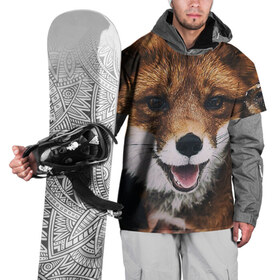 Накидка на куртку 3D с принтом Лисичка в Новосибирске, 100% полиэстер |  | Тематика изображения на принте: голова | животные | лиса | мордочка | пасть | природа | рыжая | язык