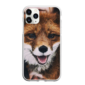 Чехол для iPhone 11 Pro Max матовый с принтом Лисичка в Новосибирске, Силикон |  | Тематика изображения на принте: голова | животные | лиса | мордочка | пасть | природа | рыжая | язык