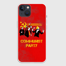 Чехол для iPhone 13 с принтом Communist party в Новосибирске,  |  | Тематика изображения на принте: вечеринка | звезда | кастро | коммунизм | коммунист | коммунистическая | ленин | мао | маркс | молот | партия | рауль | серп | сталин | тусовка | ульянов | фидель | цзиньпин | цзэдун | энгельс