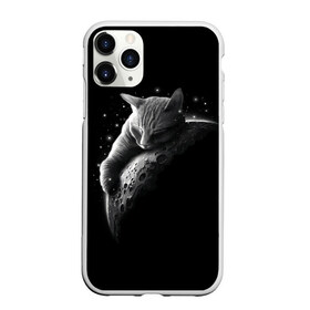 Чехол для iPhone 11 Pro матовый с принтом Спящий Кот на Луне в Новосибирске, Силикон |  | вселенная | звезды | космос | котейка | котенок | котэ | котя | лапочка | луна | милый | мимими | ночь | прелесть | сон | спутник