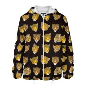 Мужская куртка 3D с принтом Леопарды в Новосибирске, ткань верха — 100% полиэстер, подклад — флис | прямой крой, подол и капюшон оформлены резинкой с фиксаторами, два кармана без застежек по бокам, один большой потайной карман на груди. Карман на груди застегивается на липучку | animal | big | cat | cats | leopard | nature | pattern | predator | wild | дикий | животное | кошка | кошки | леопард | леопарды | паттерн | природа | узор | хищник | хищники