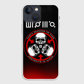 Чехол для iPhone 13 mini с принтом 30 Seconds to Mars в Новосибирске,  |  | 30 seconds | 30 seconds to mars | 30 stm | mars | thirty seconds to mars | группы | джаред лето | музыка | рок