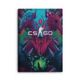 Обложка для автодокументов с принтом CS-GO Hyper Beast в Новосибирске, натуральная кожа |  размер 19,9*13 см; внутри 4 больших “конверта” для документов и один маленький отдел — туда идеально встанут права | Тематика изображения на принте: 2019 | computer game | counter strike | cs | cs go | csgo | dota | dota2 | game | howl | hyperbeast | warning | автомат | вой | го | игрок | компьютерная игра | контр страйк | контра | кс | оружие | турнир