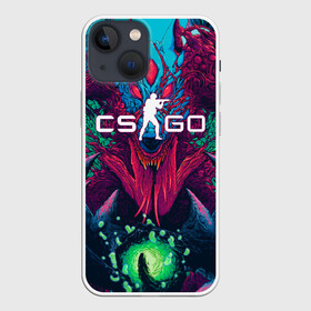 Чехол для iPhone 13 mini с принтом CS GO Hyper Beast в Новосибирске,  |  | 2019 | computer game | counter strike | cs | cs go | csgo | dota | dota2 | game | howl | hyperbeast | warning | автомат | вой | го | игрок | компьютерная игра | контр страйк | контра | кс | оружие | турнир