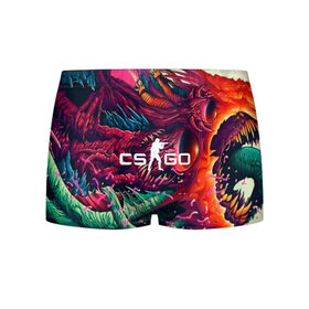 Мужские трусы 3D с принтом CS GO hyper beast skin в Новосибирске, 50% хлопок, 50% полиэстер | классическая посадка, на поясе мягкая тканевая резинка | Тематика изображения на принте: beast | counterstike | csgo | hyper | hyperbeast | m4a1s | steam | винтовка | контра | кс | ксго | шмотки