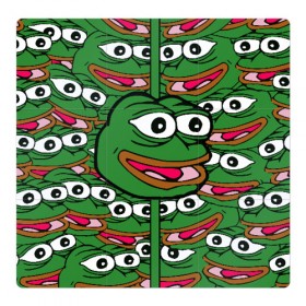 Магнитный плакат 3Х3 с принтом Good / Sad frog в Новосибирске, Полимерный материал с магнитным слоем | 9 деталей размером 9*9 см | Тематика изображения на принте: bad | dab | frog | good | kek | pepe | sad | кек | лягушка | мем | мемы | пепе | со смыслом | фрог