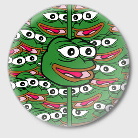 Значок с принтом Good / Sad frog в Новосибирске,  металл | круглая форма, металлическая застежка в виде булавки | Тематика изображения на принте: bad | dab | frog | good | kek | pepe | sad | кек | лягушка | мем | мемы | пепе | со смыслом | фрог
