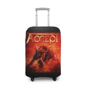 Чехол для чемодана 3D с принтом Accept в Новосибирске, 86% полиэфир, 14% спандекс | двустороннее нанесение принта, прорези для ручек и колес | accept | heavy metal | power metal | группы | метал | музыка | пауэр метал | рок | хэви метал