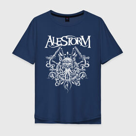 Мужская футболка хлопок Oversize с принтом Alestorm в Новосибирске, 100% хлопок | свободный крой, круглый ворот, “спинка” длиннее передней части | alestorm | metal | группы | метал | музыка | пауэр метал | рок | фолк метал | хэви метал