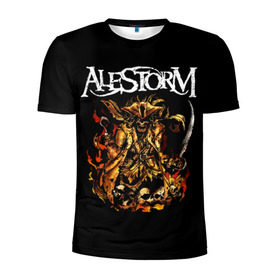 Мужская футболка 3D спортивная с принтом Alestorm в Новосибирске, 100% полиэстер с улучшенными характеристиками | приталенный силуэт, круглая горловина, широкие плечи, сужается к линии бедра | alestorm | metal | группы | метал | музыка | пауэр метал | рок | фолк метал | хэви метал