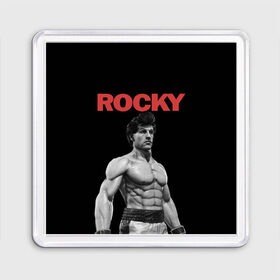 Магнит 55*55 с принтом ROCKY в Новосибирске, Пластик | Размер: 65*65 мм; Размер печати: 55*55 мм | Тематика изображения на принте: creed | jordan | lundgren | mix fight | mixfight | stallone | ufc | бальбоа | бокс | джордан | крид | лундгрен | мышцы | ринг | роки | рокки | сильвестр | сталлоне | сталоне