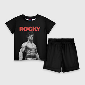 Детский костюм с шортами 3D с принтом ROCKY в Новосибирске,  |  | Тематика изображения на принте: creed | jordan | lundgren | mix fight | mixfight | stallone | ufc | бальбоа | бокс | джордан | крид | лундгрен | мышцы | ринг | роки | рокки | сильвестр | сталлоне | сталоне