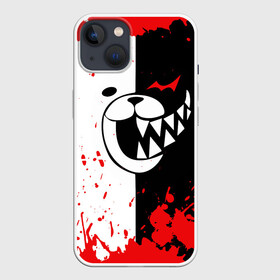 Чехол для iPhone 13 с принтом MONOKUMA Blood в Новосибирске,  |  | ahegao | anime | bear | blood | danganronpa | derector | despair | girls | happy | havoc | manga | monokuma | panda | red | robot | trigger | ultra | аниме | ахегао | директор | кровь | манга | медведь | монокума | панда | робот