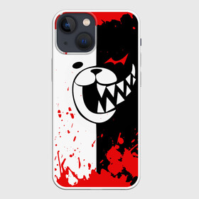 Чехол для iPhone 13 mini с принтом MONOKUMA Blood в Новосибирске,  |  | ahegao | anime | bear | blood | danganronpa | derector | despair | girls | happy | havoc | manga | monokuma | panda | red | robot | trigger | ultra | аниме | ахегао | директор | кровь | манга | медведь | монокума | панда | робот