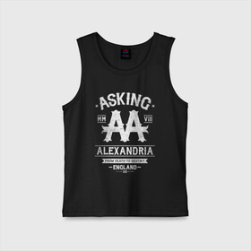 Детская майка хлопок с принтом Asking Alexandria в Новосибирске,  |  | asking alexandria | аскинг александриа | группы | метал | музыка | рок | хэви метал | электроникор