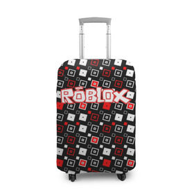 Чехол для чемодана 3D с принтом Roblox в Новосибирске, 86% полиэфир, 14% спандекс | двустороннее нанесение принта, прорези для ручек и колес | game | gamer | logo | roblox | игры | логотип | роблокс