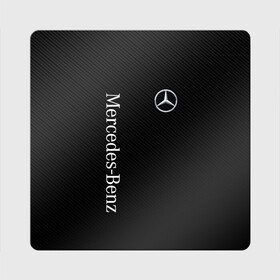 Магнит виниловый Квадрат с принтом MERCEDES BENZ CARBON | КАРБОН в Новосибирске, полимерный материал с магнитным слоем | размер 9*9 см, закругленные углы | amg | auto | carbon | mercedes | mercedes benz | sport | авто | автомобиль | автомобильные | амг | бренд | карбон | марка | машины | мерседес | спорт