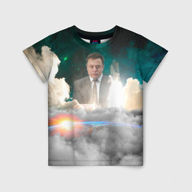 Детская футболка 3D с принтом Elon Musk Thinker (Илон Маск) в Новосибирске, 100% гипоаллергенный полиэфир | прямой крой, круглый вырез горловины, длина до линии бедер, чуть спущенное плечо, ткань немного тянется | elon musk | space | space x | tesla | дым | илон маск | инопланетяне | космос | личность | мыслитель | облака | планета | ракета | спейс | тесла | философ | шаттл