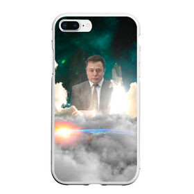 Чехол для iPhone 7Plus/8 Plus матовый с принтом Elon Musk Thinker (Илон Маск) в Новосибирске, Силикон | Область печати: задняя сторона чехла, без боковых панелей | elon musk | space | space x | tesla | дым | илон маск | инопланетяне | космос | личность | мыслитель | облака | планета | ракета | спейс | тесла | философ | шаттл