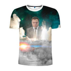 Мужская футболка 3D спортивная с принтом Elon Musk Thinker (Илон Маск) в Новосибирске, 100% полиэстер с улучшенными характеристиками | приталенный силуэт, круглая горловина, широкие плечи, сужается к линии бедра | elon musk | space | space x | tesla | дым | илон маск | инопланетяне | космос | личность | мыслитель | облака | планета | ракета | спейс | тесла | философ | шаттл