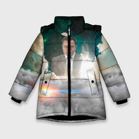Зимняя куртка для девочек 3D с принтом Elon Musk Thinker (Илон Маск) в Новосибирске, ткань верха — 100% полиэстер; подклад — 100% полиэстер, утеплитель — 100% полиэстер. | длина ниже бедра, удлиненная спинка, воротник стойка и отстегивающийся капюшон. Есть боковые карманы с листочкой на кнопках, утяжки по низу изделия и внутренний карман на молнии. 

Предусмотрены светоотражающий принт на спинке, радужный светоотражающий элемент на пуллере молнии и на резинке для утяжки. | elon musk | space | space x | tesla | дым | илон маск | инопланетяне | космос | личность | мыслитель | облака | планета | ракета | спейс | тесла | философ | шаттл