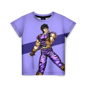 Детская футболка 3D с принтом JOJO Jonathan Joestar в Новосибирске, 100% гипоаллергенный полиэфир | прямой крой, круглый вырез горловины, длина до линии бедер, чуть спущенное плечо, ткань немного тянется | adventure | anime | bizzare | jo jo | jojo | logo | manga | аниме | араки | ахегао | джо | джо джо | джоджо | жижа | жожа | жожо | йойо | лого | манга | мульт | мультфильм | отаку | сериал | символ | хирохико | юри | яой