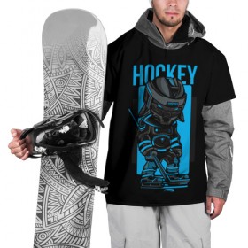 Накидка на куртку 3D с принтом Хоккей в Новосибирске, 100% полиэстер |  | hokkey | хоккей