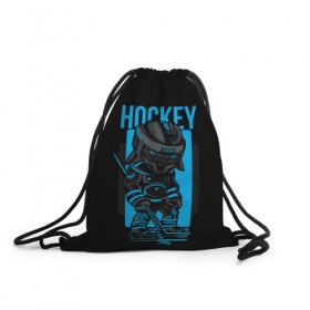 Рюкзак-мешок 3D с принтом Хоккей в Новосибирске, 100% полиэстер | плотность ткани — 200 г/м2, размер — 35 х 45 см; лямки — толстые шнурки, застежка на шнуровке, без карманов и подкладки | hokkey | хоккей