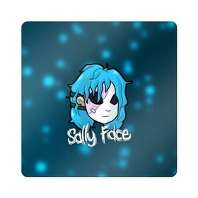 Магнит виниловый Квадрат с принтом Sally Face в Новосибирске, полимерный материал с магнитным слоем | размер 9*9 см, закругленные углы | blue | face | fisher | game | games | gizmo | hair | larry | mask | sally | волосы | гизмо | голубые | игра | игры | ларри | маска | протез | сали | салли | синие | синий | триллер | ужасы | фейс | фишер | фэйс | хоррор